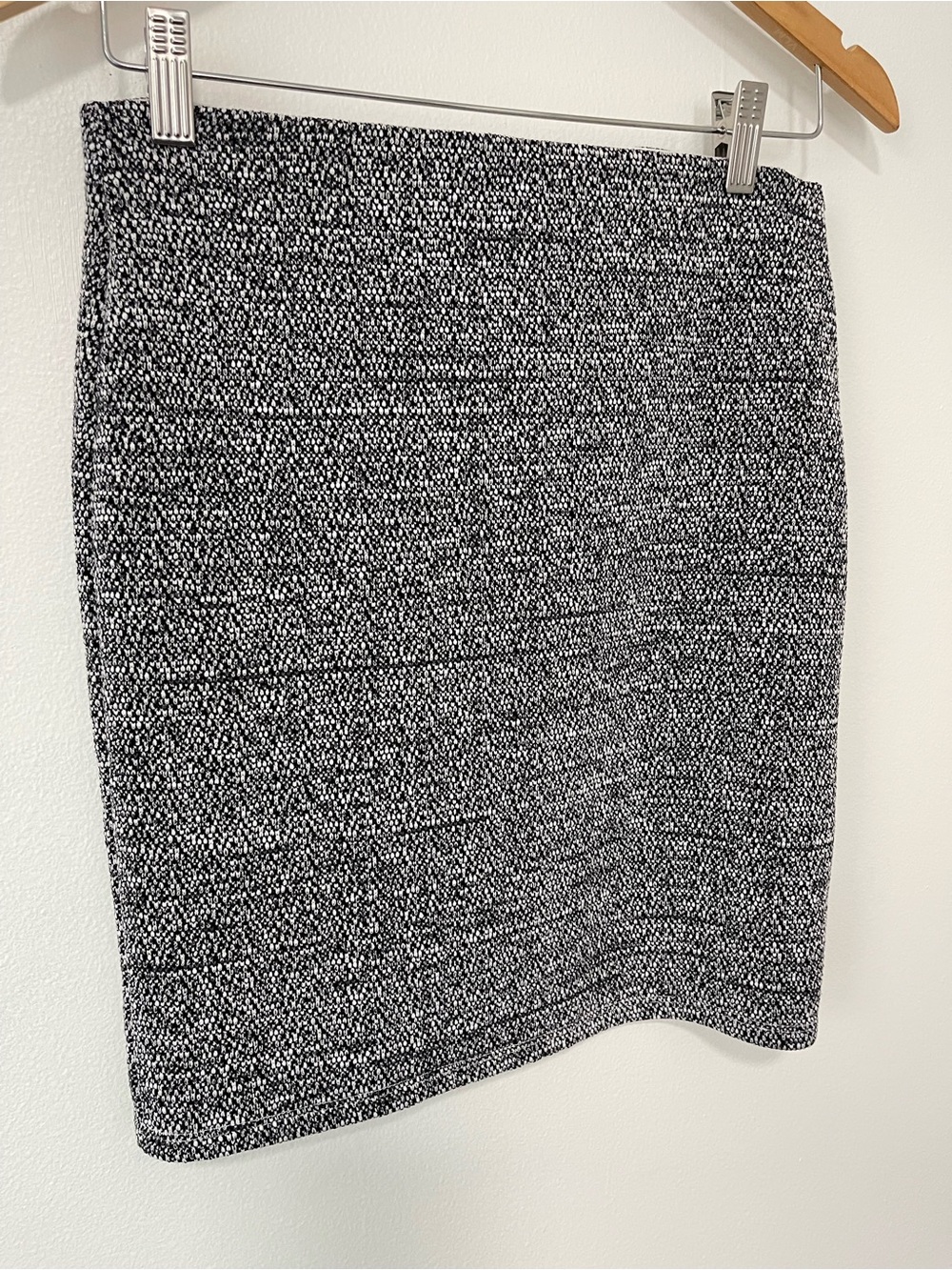 Dark Academia LOFT Petite Grey Tweed Mini Skirt SP